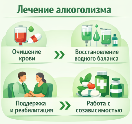 лечение алкоголизма в Можайске этапы